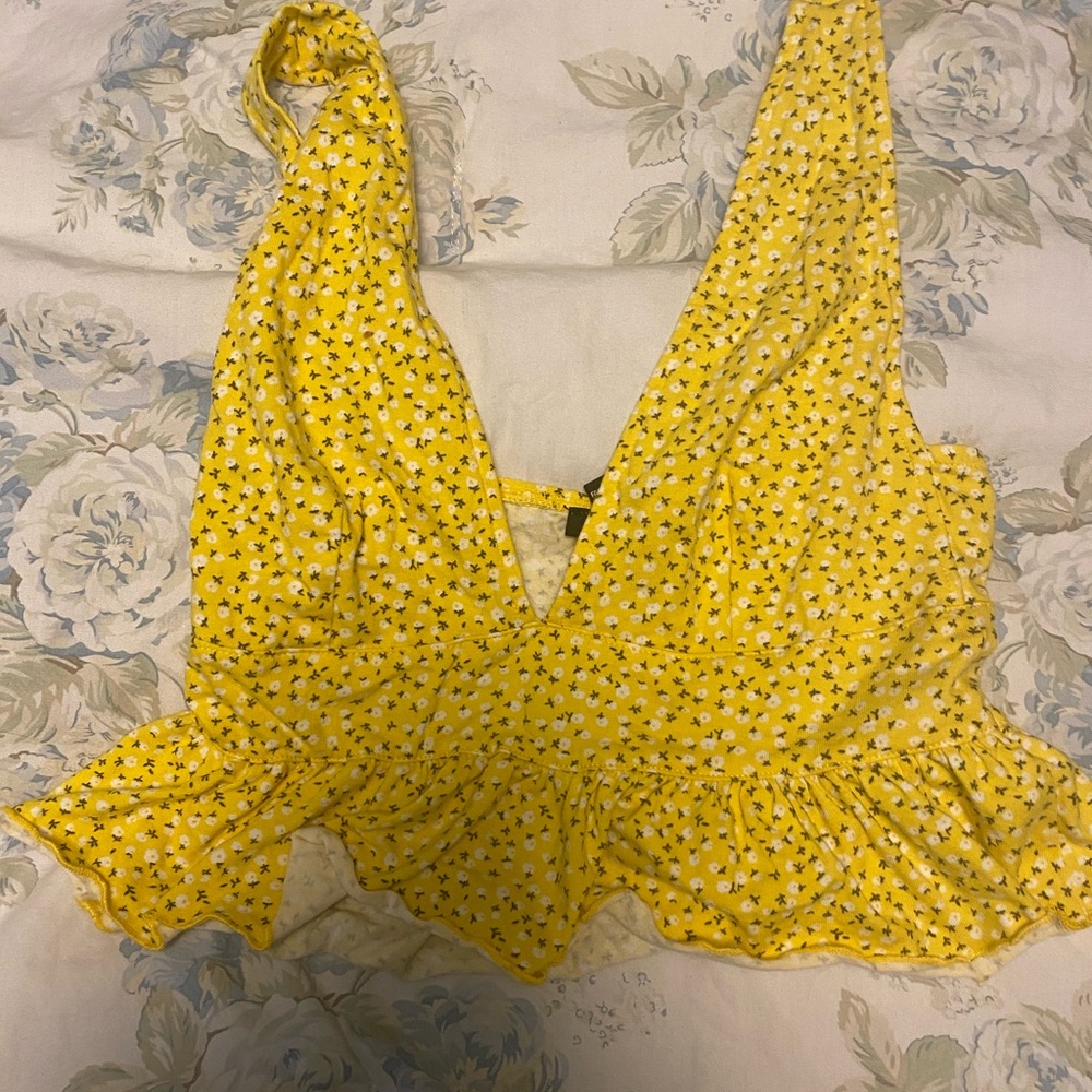 Forever 21 Yellow crop top